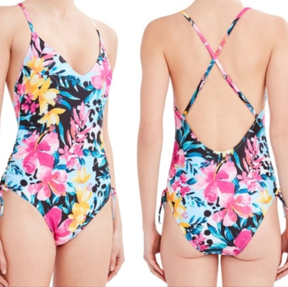Tropical Floral Women One Piece Swimsuit